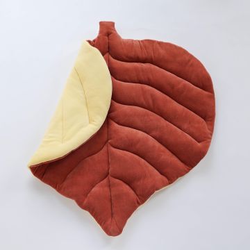 Двосторонній килимок у дитячу ELA Textile&Toys Листок Теракотовий/Жовтий 150х120 см CL003TYL