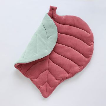 Двосторонній килимок у дитячу ELA Textile&Toys Листок Рожевий/Фісташковий 150х120 см CL003DRP