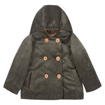 Демисезонная куртка для девочки Bembi 1 - 3 лет Вельвет Хаки КТ263 98
