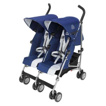 Коляска-трость Maclaren Twin Triumph Black/Charcoal, синяя