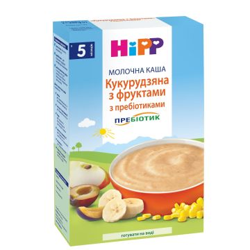 Каша кукурудзяна молочна HiPP з фруктами та пребіотиками 250 г 2953-02