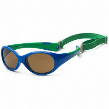 Детские солнцезащитные очки Koolsun серии Flex, размер 3+, зеленые