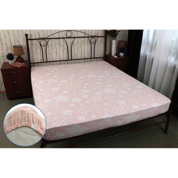 Простынь на резинке Руно Beige star 160х200 см Бежевый 500.114У_Beige star