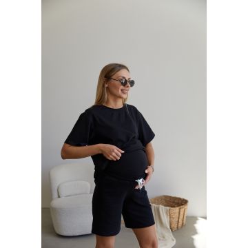 Шорти для вагітних Lullababe Pekin Black Чорний LB03PK136 4XL