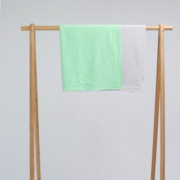 Плед для новонароджених ELA Textile&Toys Велюр Салатовий/Світло-сірий 100х80 см BLV001LGG