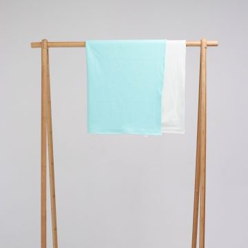 Плед для новонароджених ELA Textile&Toys Велюр М'ятний/Молочний 100х80 см BLV001MTM