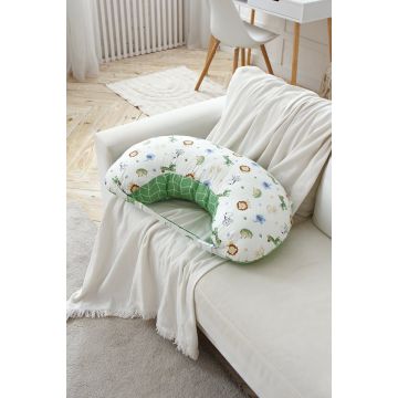Подушка для кормления Юла Мама Зоопарк One Size Белый/Зеленый NUR-1.2.9 One Size