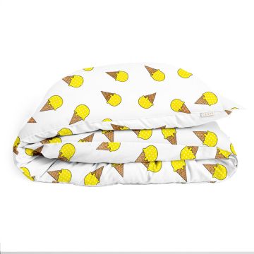 Пододеяльник детский Cosas 110х140 см Белый/Желтый IcecreamYellow_140q