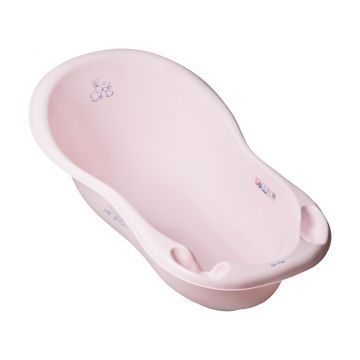 Ванночка дитяча зі зливом Tega baby Зайчики Світло-рожевий 102 см KR-005-104