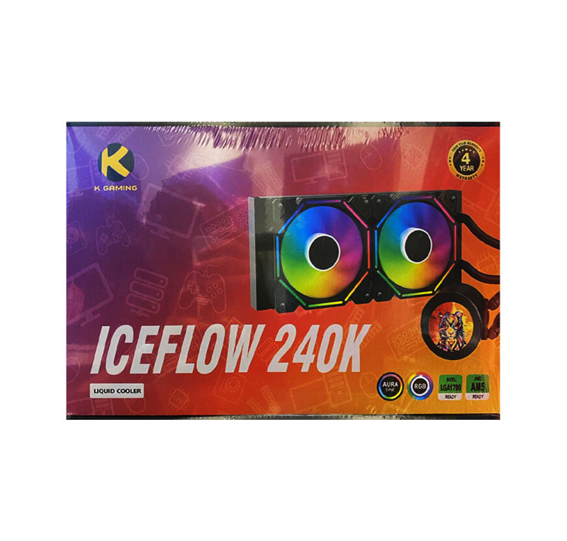 KGAMING ICE FLOW 240K, LIQUID COOLER BLACK.