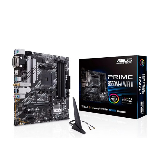 ASUS Prime B550M-A WiFi II AMD AM4 (3rd Gen Ryzen) Micro ATX Motherboard