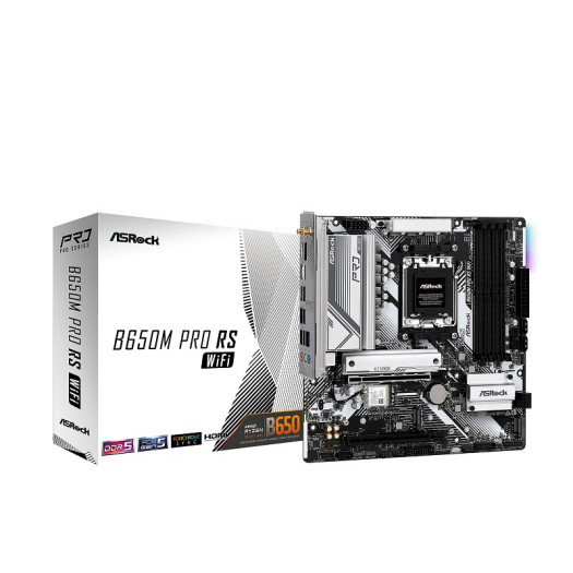 ASRock B650M Pro RS WiFi AM5 AMD B650 Micro ATX Motherboard