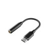 USB Type C to 3.5mm Female Headphone Jack Adapter Cable Black