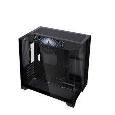 Lian-Li O11 VISION-M Digital M-ATX Computer Case, 9.2" IPS LCD Display, 1x 140mm Pre-Installed Fan, 360mm Radiator Support, 5 Expansion Slot, Removable Bottom Dust Tray, Black | O11VMDX
