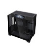 Lian-Li O11 VISION-M Digital M-ATX Computer Case, 9.2" IPS LCD Display, 1x 140mm Pre-Installed Fan, 360mm Radiator Support, 5 Expansion Slot, Removable Bottom Dust Tray, Black | O11VMDX