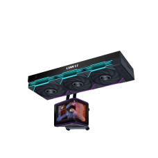 Lian Li Hydroshift II OLED Curved 360TL RGB Liquid CPU Cooler - 360mm AIO - 3x120mm TL Fans - Adjustable 6.67" Screen - 3D Animation Effects - Low Noise - LGA 1851/1700, AMD AM5/4-Black