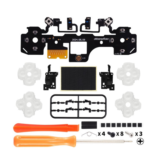 eXtremeRate Whole Clicky Kit for ps5 Controller BDM-030 Shoulder Face Dpad Buttons, Custom Micro Switch Clicky Kit Mouse Click, Light Kit