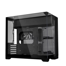 Lian Li O11 Vision-M - mATX Mid Tower PC Case with 140mm Fan - Hidden AIO Design - Triple Tempered Glass Panels - Up to 360mm AIO Support - Black (O11VMX)