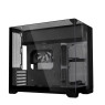 Lian Li O11 Vision-M - mATX Mid Tower PC Case with 140mm Fan - Hidden AIO Design - Triple Tempered Glass Panels - Up to 360mm AIO Support - Black (O11VMX)