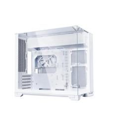 Lian Li O11 Vision-M - mATX Mid Tower PC Case with 140mm Fan - Hidden AIO Design - Triple Tempered Glass Panels - Up to 360mm AIO Support - White (O11VMW)