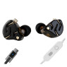 KZ ZS12 PRO 2 USB C Wired Headphones Type-C in Ear Monitor Headphone, 5BA+1DD 6 Driver Gaming Earbuds USB C Wired Earphones, HiFi Clarity Sound Immersive Bass IEMs for Gaming (Black, USBC-with Mic)