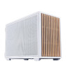 Lian-Li B4-mATX Wood Computer Case, 2x 120mm Pre-installed Fans, Supports 360mm Radiator, 140mm ATX PSU, Steel Wood Material, Magnetic Filter, White | B4W-WD