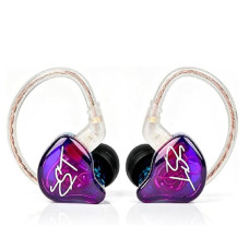 YINYOO KZ-ZST Hybrid Balance Armature with Dynamic Ear Earphone 1BA+1DD HiFi Headset KZ in Ear Monitor Headphone Wired Earbuds IEM Earphone Gaming Ear Buds (Purple/zst Without Microphone)
