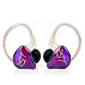 YINYOO KZ-ZST Hybrid Balance Armature with Dynamic Ear Earphone 1BA+1DD HiFi Headset KZ in Ear Monitor Headphone Wired Earbuds IEM Earphone Gaming Ear Buds (Purple/zst Without Microphone)