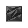 Art 3D wall panels single Piece 3D Wall Panel Diamond for Interior Wall Décor, PVC Flower Textured Wall Panels for Living Room Lobby Bedroom Hotel Office,  30.5 x 30.5cm Cover 32.Sq.Ft - single Piece - Black