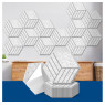 Art3d Self Adhesive 12 Pack Acoustic Panels, 35.5 X 30.5 cm Soundproof Wall Panels, High Density Sound Absorbing Panels Hexagon Beveled Edge Sound Dampening Panels, Studio Treatment Tiles