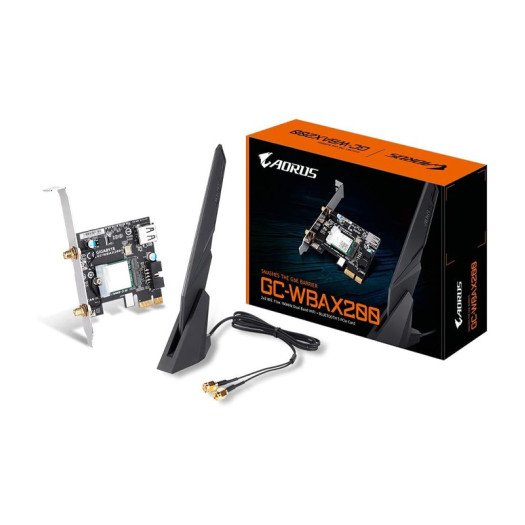 GIGABYTE WIFI 6 GC-WBAX200 (2x2 802.11Ax/ Dual Band WiFi/ Bluetooth 5/ PCIe Expansion Card)