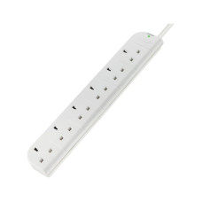 Belkin 6-Way Surge Protector Strip 1M - F9E600UK1M 
