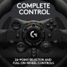 Logitech G923 Racing Wheel and Pedals, TRUEFORCE up to 1000 Hz Force Feedback, Responsive Driving Design, Dual Clutch Launch Control, Genuine Leather Wheel Cover, for PS5, PS4, PC,