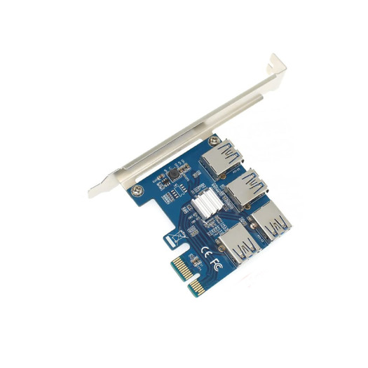 S-Union New 4 in 1 PCI-E Riser Adapter Board 1 to 4 PCI-E 1X Express USB3.0 PCI-E Rabbet Ethereum Mining ETH (4 in 1)