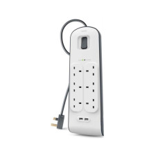 Belkin Surge Protector 6 Outlet 2 USB 2.4A, BL-SRG-6OT-2USBUK 