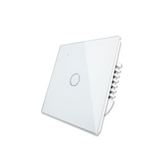 TUYA 1CH WIFI SMART HOME TOUCH WALL SWITCH FOR AC - 32A - Round shape - White