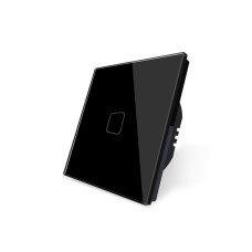 TUYA 1CH WIFI SMART HOME TOUCH WALL SWITCH FOR AC - 32A - Square shape - Black