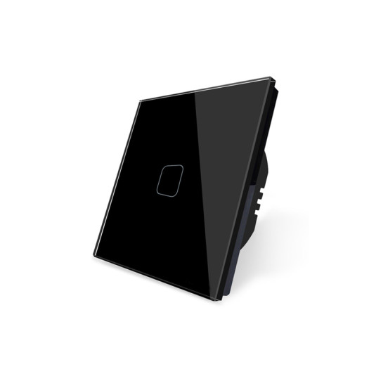 TUYA 1CH WIFI SMART HOME TOUCH WALL SWITCH FOR AC - 32A - Square shape - Black