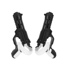 VR Game Gun for Oculus Quest 2 Controllers Pistol Case, Enhanced FPS Gaming Experience - Black