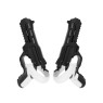 VR Game Gun for Oculus Quest 2 Controllers Pistol Case, Enhanced FPS Gaming Experience - Black