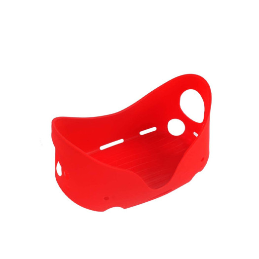 Silicone VR Cover for Oculus Quest 2 VR Headset Front Cover Skin Protection Anti-scrach Shock-Resistant Accessories for Quest 2 (Red)