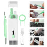 7-in-1 Electronics Cleaner Kit Computer Keyboard Earphone Dust Cleaning Brush Tool for Earbud Cell Phone Laptop Camera - Green