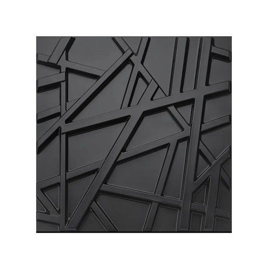 Art 3D Wall Panel for Interior Wall Décor, PVC Star Textured Wall Panels for Living Room Bedroom Office Lobby Hotel, Black 50 x50cm, 32 Sq. Ft (12 Pack)