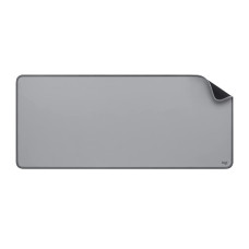 Logitech Desk Mat - Studio Series, Multifunctional Large Desk Pad, Extended Mouse Mat, Office Desk Protector with Anti-Slip Base, Spill-Resistant Durable Design, in Mid-Grey