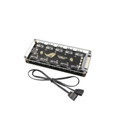 5V 3Pin ARGB RGBW Cable for Motherboard RGB 10 in 1 Hub Splitter 52cm SATA Power Extension Cable Adapter LED Strip Light PC RGB for Fan Cooler