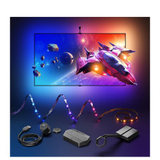 Nanoleaf 4D V2 TV LED Backlight, Smart Addressable Gradient Lightstrip Kit with Screen Sync, Multicolor Immersive LED Lightstrip Zigzag, Bias Lighting for Home Theatre & Gaming, Fits Up to 65" TV