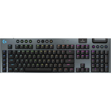 Logitech G915 X Low-Profile Wired Mechanical Gaming Keyboard, Double-Shot PBT Keycaps, Fully Programmable Keys, RGB Lighting, Aluminum Finish, GL Red Linear Switches - PC/Mac