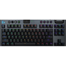 Logitech G915 X Lightspeed TKL Wireless Mechanical Gaming Keyboard, Double-Shot PBT Keycaps, Fully Programmable Keys, RGB Backlit Mac/PC Gaming Keyboards, Aluminum Finish, GL Tactile Switches, Black