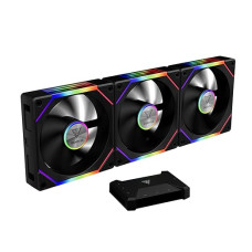 GAMDIAS AEOLUS 3 Pack 120mm Case Fan & 3 Reverse Blades & 1 USB Hub, ARGB PWM PC Fans with RGB Motherboards Sync, Daisy Chain via Cable Management, 30mm Thickness Case Fans with 75CFM Airflow with 2400RPM