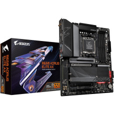 GIGABYTE B650 AORUS Elite AX (AM5/LGA 1718/ AMD B650/ATX/DDR5/ M.2/ PCIe 5.0/USB 3.2 Gen2X2 Type-C/WiFi 6E/2.5GbE LAN/Q-Flash Plus/EZ-Latch/Gaming Motherboard)